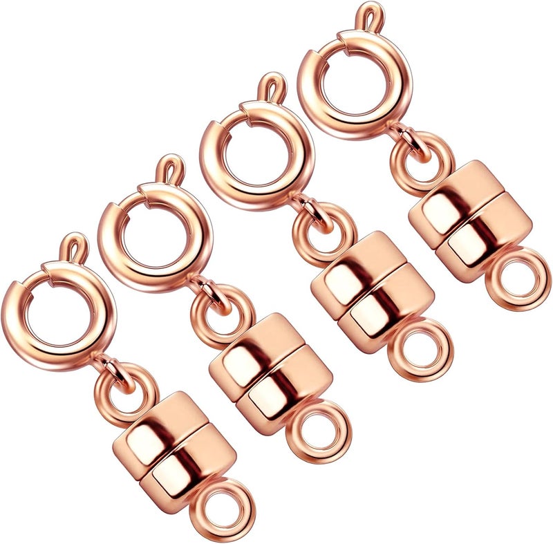 Qulltk Magnetic Necklace Clasps and Closures,Converters Jewelry Clasps for Bracelet Necklaces Chain,Gold and Silver Plated Jewelry Making Necklace Clasps - Image 1